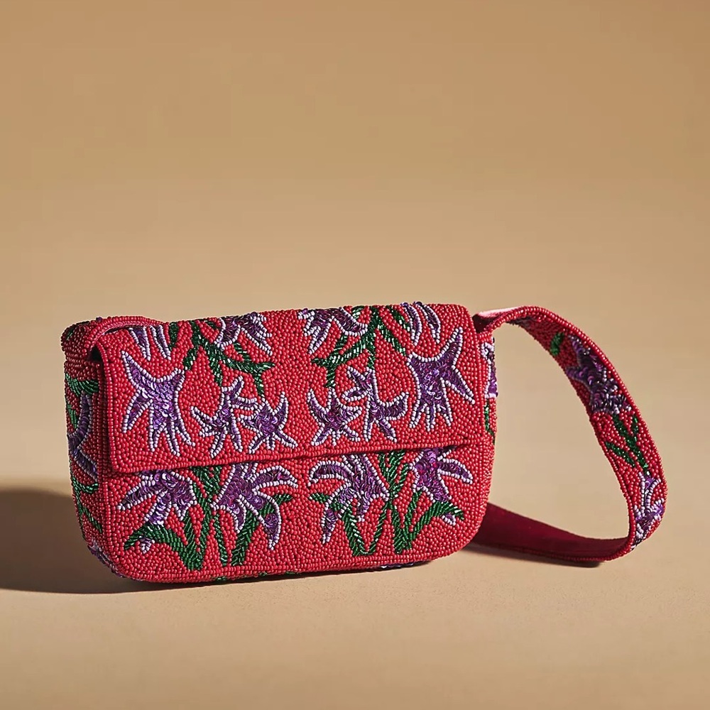 Fiona Beaded Bag - Holly Edition